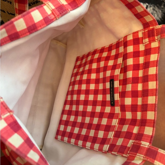kate spade pink and white gingham bow tote - Picture 6 of 6